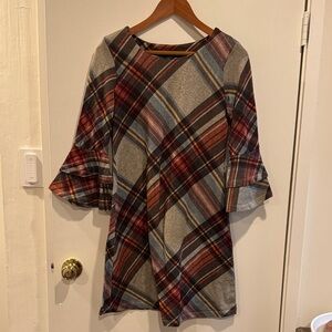 Ronni Nicole Multicolor Plaid Dress